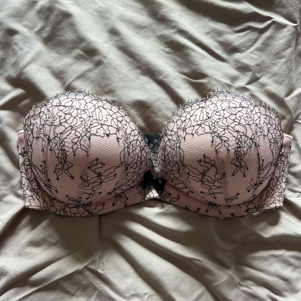 Victoria’s Secret Strapless Pink Lace